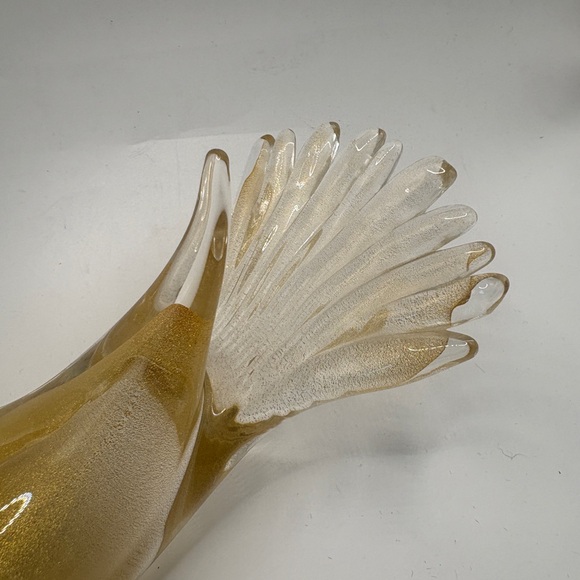 Formia Murano Hand Blown Gold Aventurine Bird Italian Art Glass - Picture 5 of 6